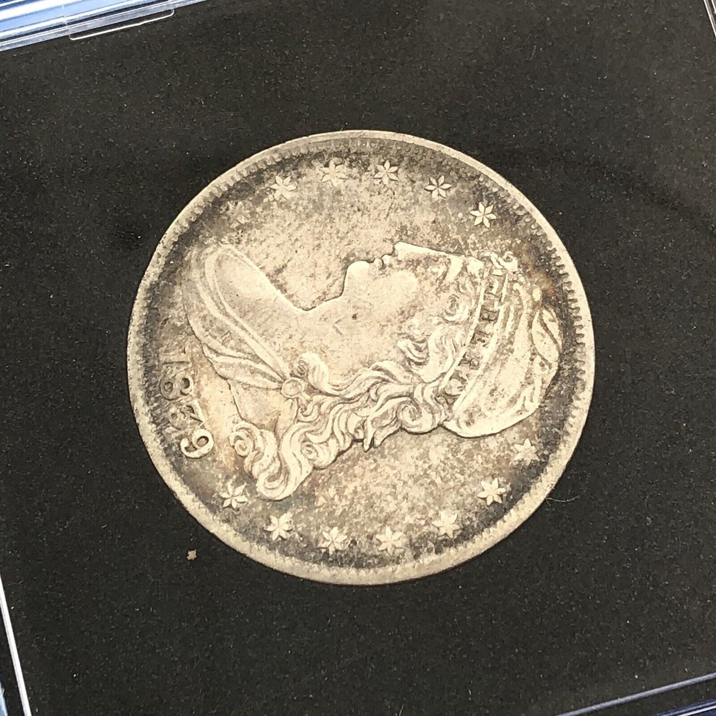 1839 Capped Bust Silver Half Dollar 50c Reeded Edge Ungraded Extra Fine Coin