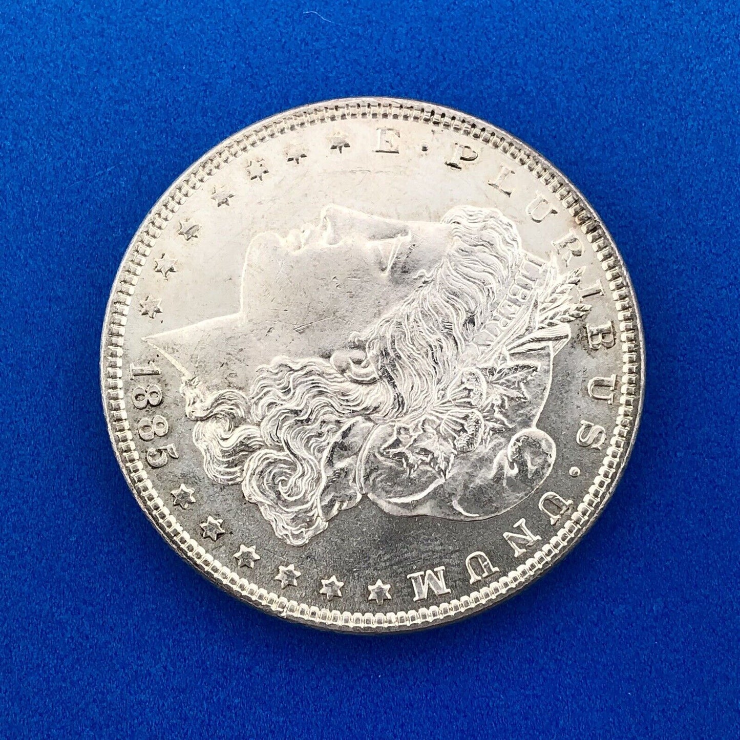 1885 P Morgan Silver Dollar $1 Better Rare Key Philadelphia Mint Coin White BU