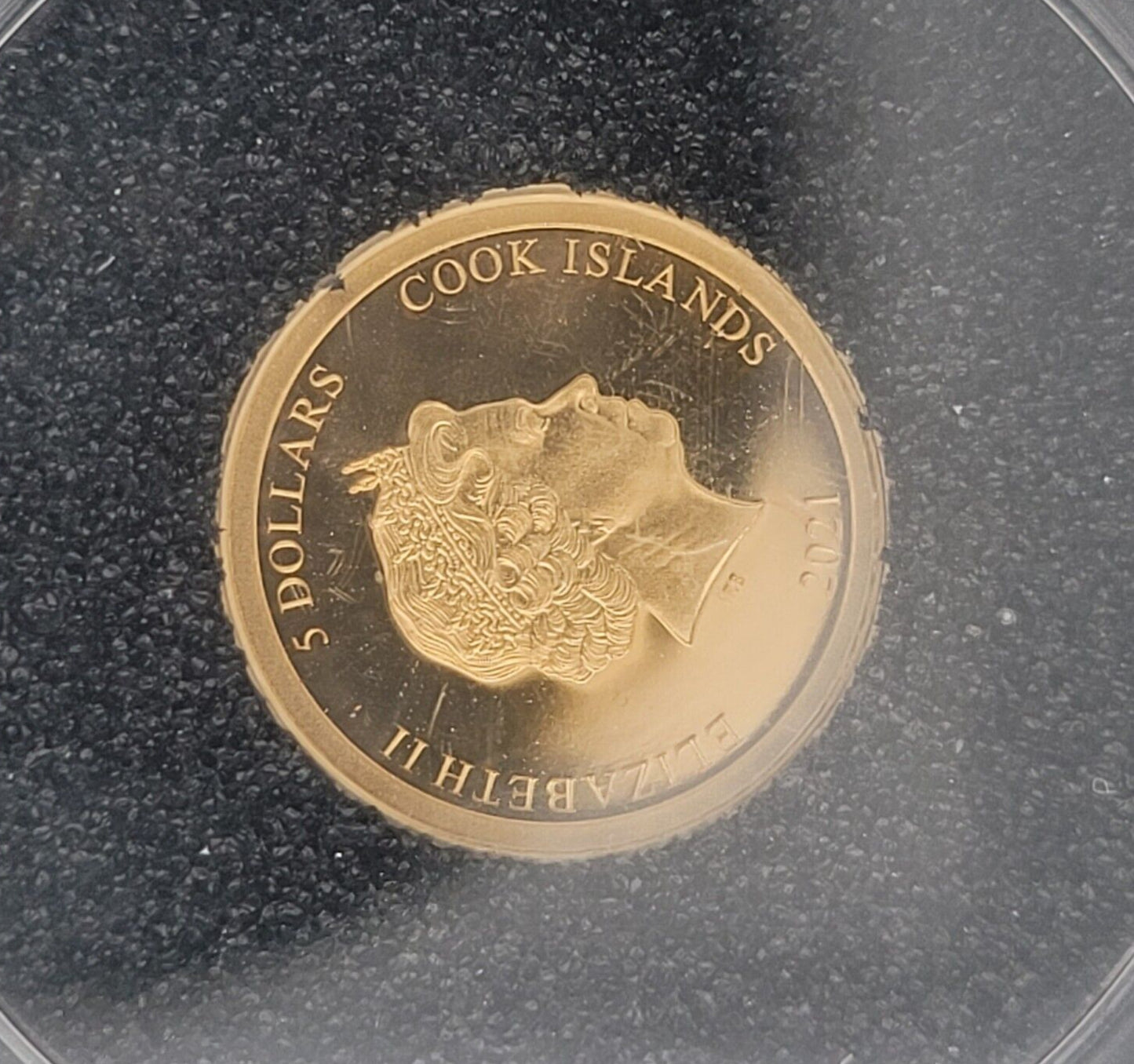 2021 $5 Cook Islands NGC PF70 Proof Ultra Cameo 1/2g .999 Gold Texas Longhorn
