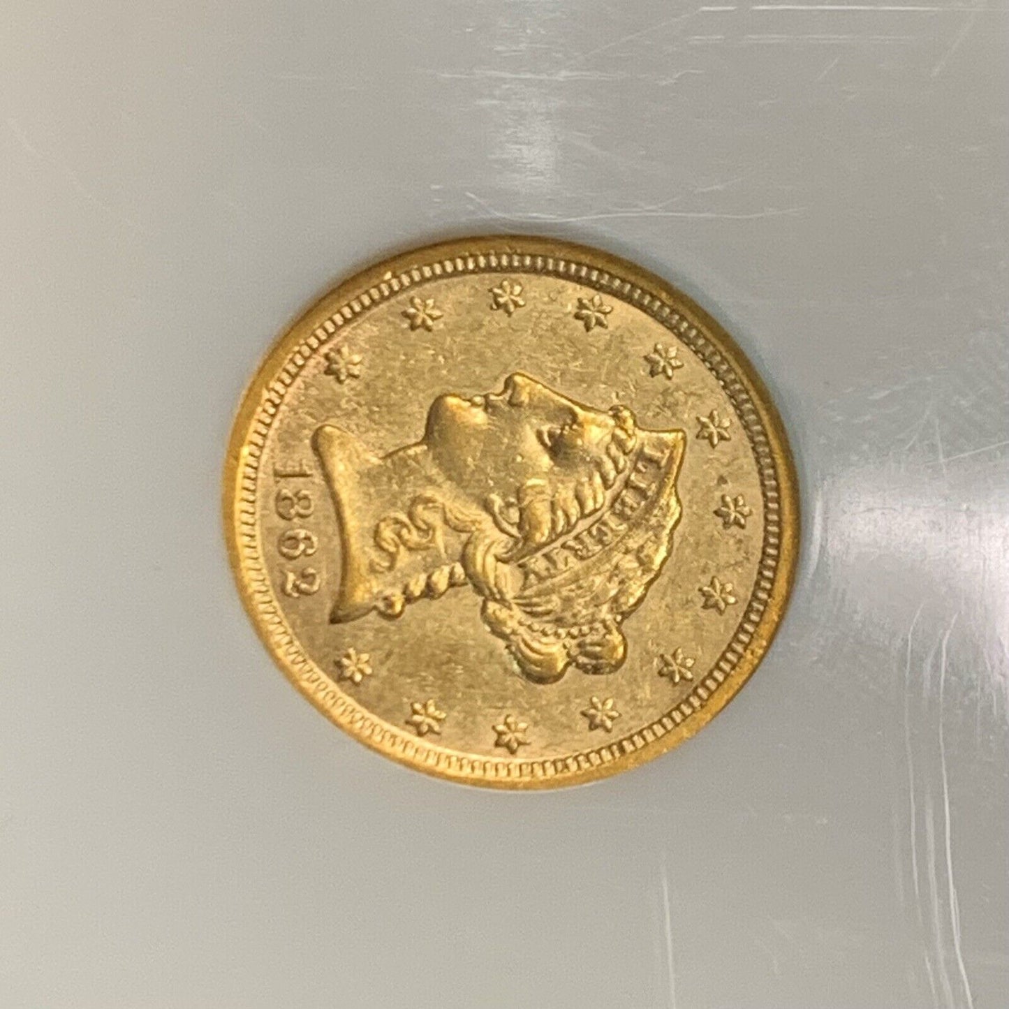 1862 S San Francisco $2.50 Coronet Head 90% Gold Quarter Eagle NGC AU53 Coin