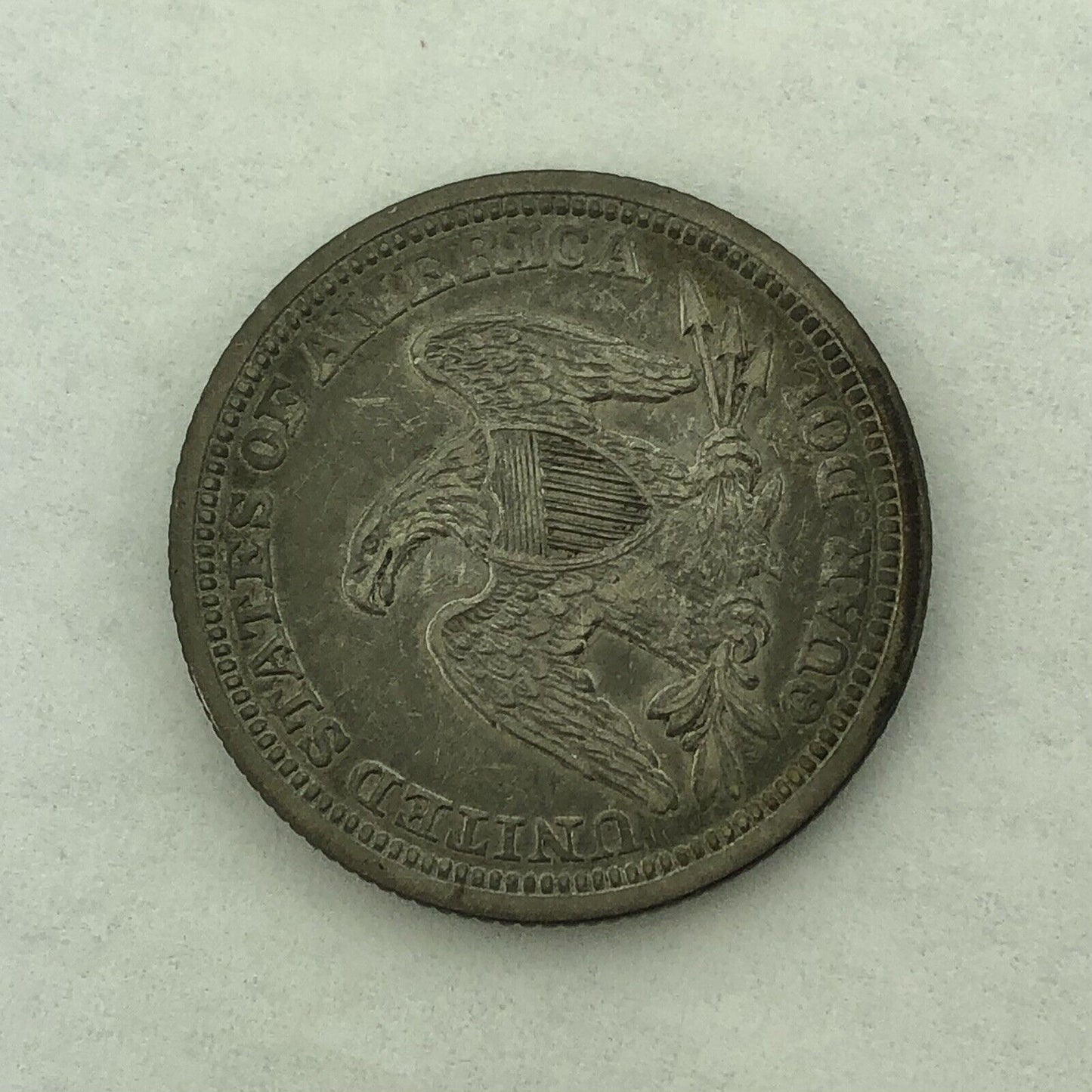 1857 P Silver Seated Quarter Dollar No Motto Philadelphia Mint Coin Extra Fine
