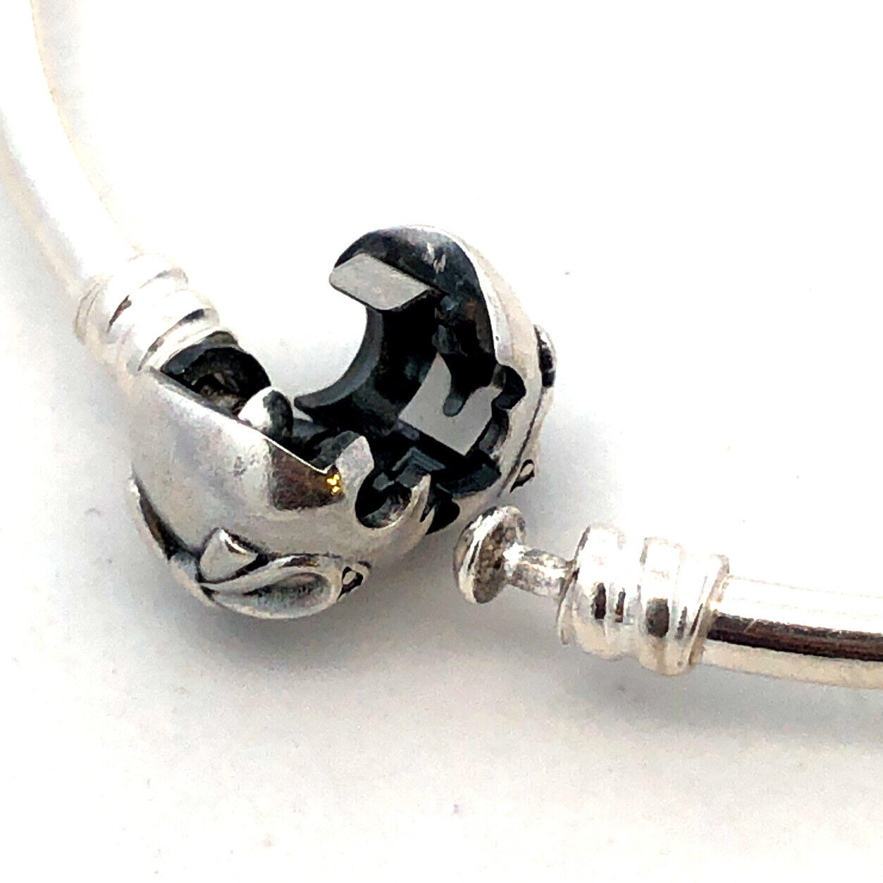Designer PANDORA ALE 925 Sterling Silver Cubic Zirconia Bow Clasp Charm Bracelet