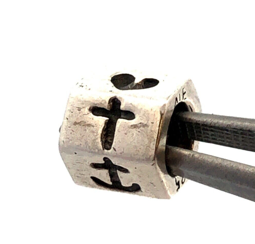 PANDORA 925 Sterling 790119 Silver Faith Love Hope Cross Heart Anchor Bead Charm