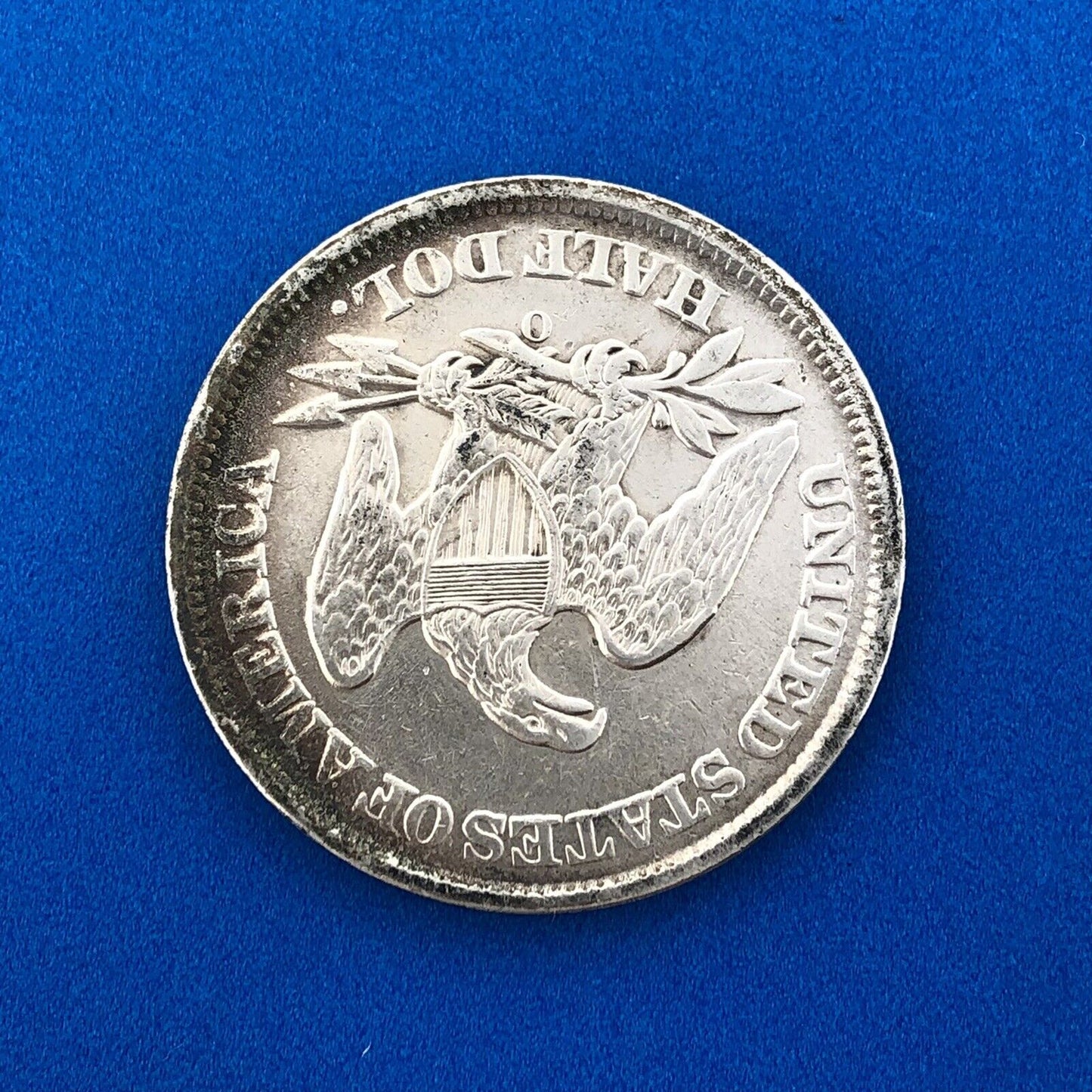 1858 O Silver Seated Liberty Half Dollar New Orleans Possible Lamination Error