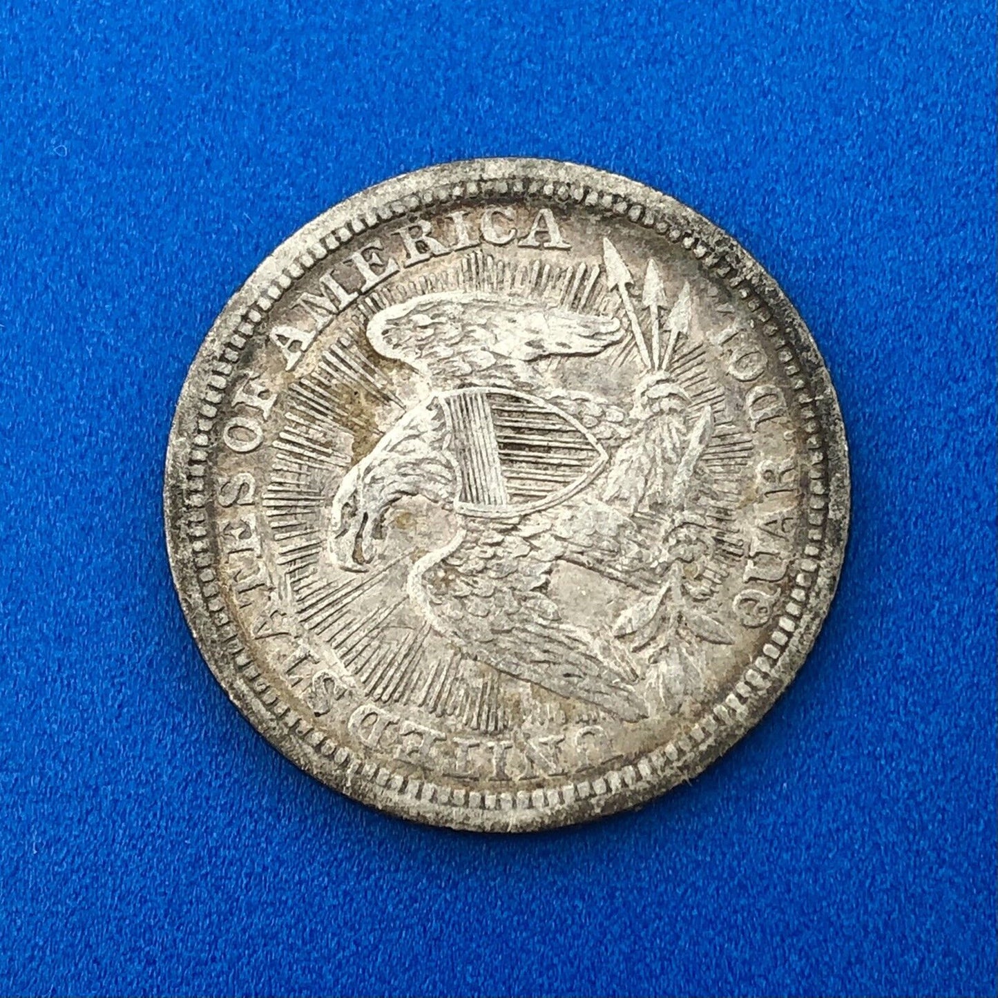 1853 P Silver Seated Quarter Dollar Arrows Rays No Motto Philadelphia Mint Coin