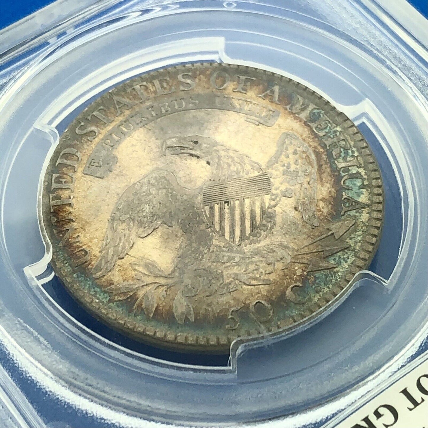 1818 Capped Bust Silver Half Dollar 50c Lettered Edge PCGS Genuine AU Details