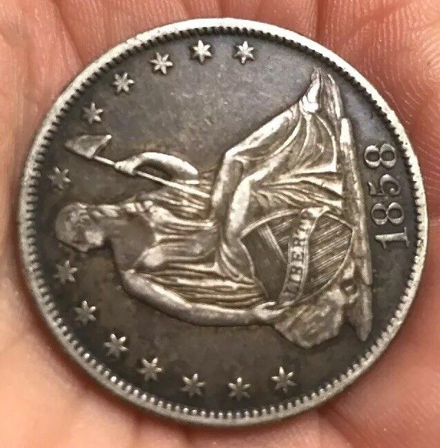1858 O Silver Seated Liberty Half Dollar 50c Strong XF 90% Silver Scarce Coin