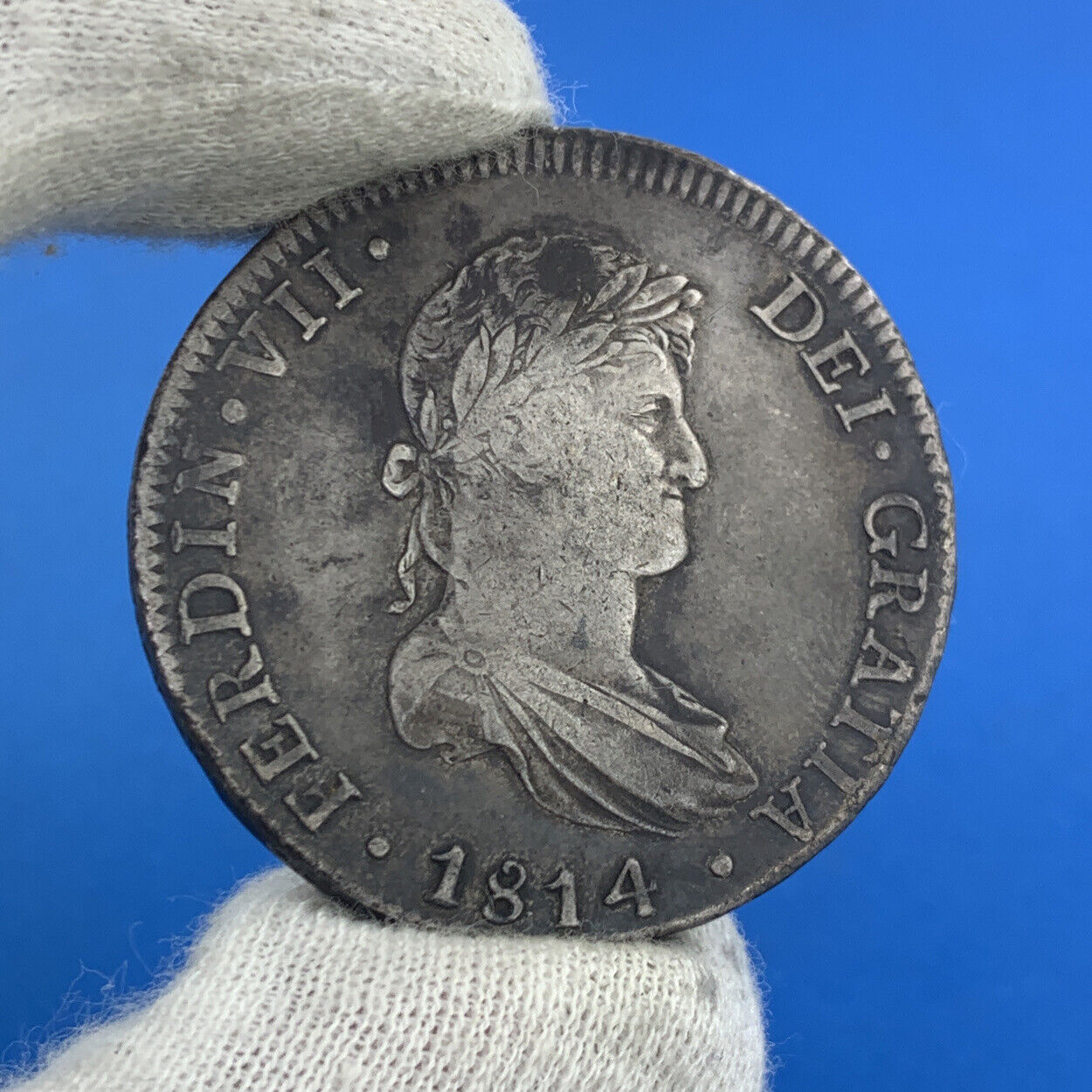 1814 Mo Mexico City 8 Reales I.I. Better Key Date .903 Silver Mexico Coin