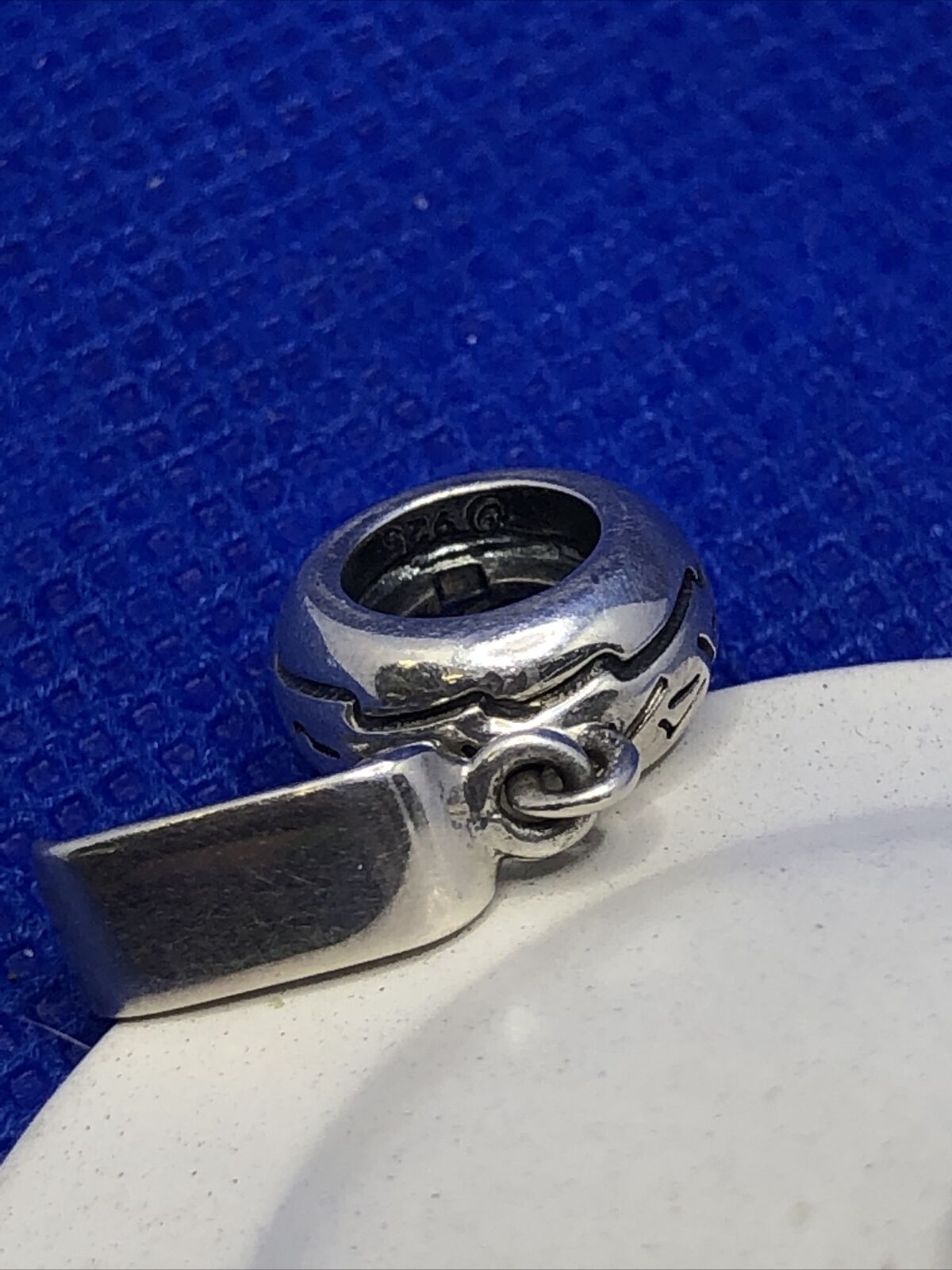 Authentic KALIA 925 Sterling Silver Storyteller Dangle Slide Bracelet Charm