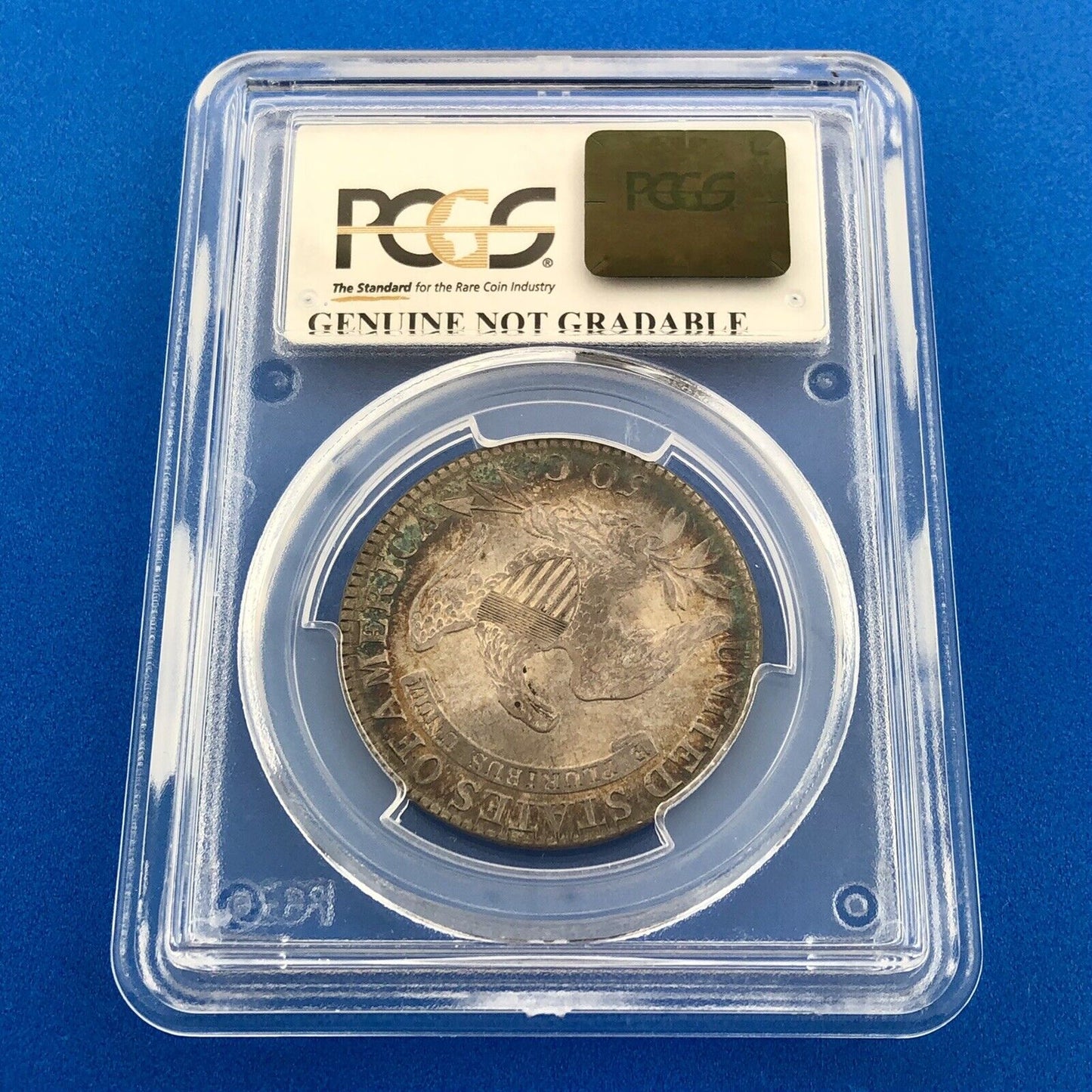 1818 Capped Bust Silver Half Dollar 50c Lettered Edge PCGS Genuine AU Details