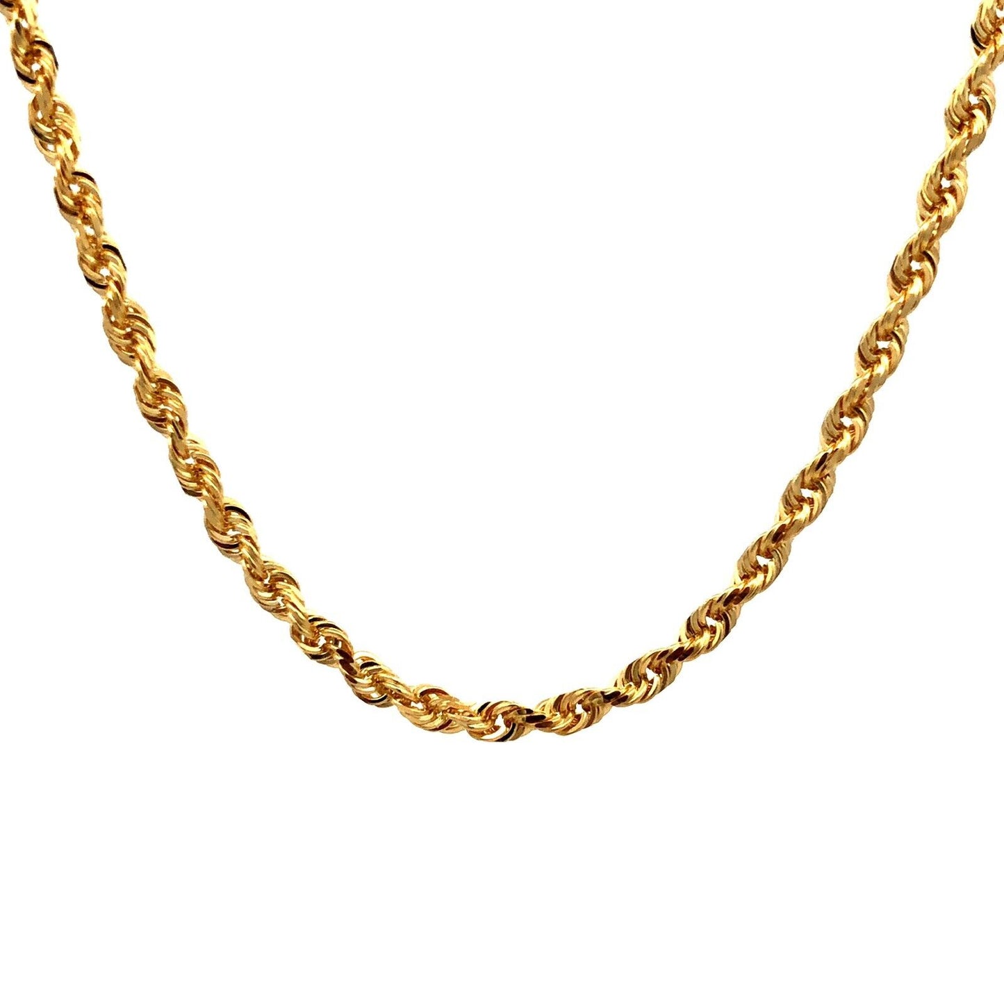 Designer RCI 10K Yellow Gold 18" 3mm Rope Chain Necklace
