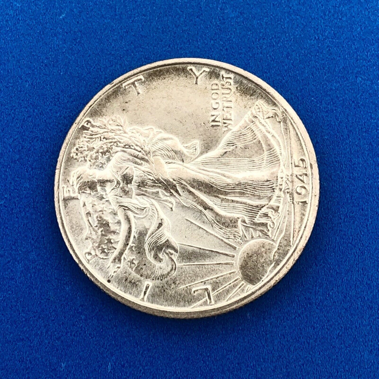 1945 D Silver Walking Liberty Half Dollar Better Key Denver Mint Coin GEM BU