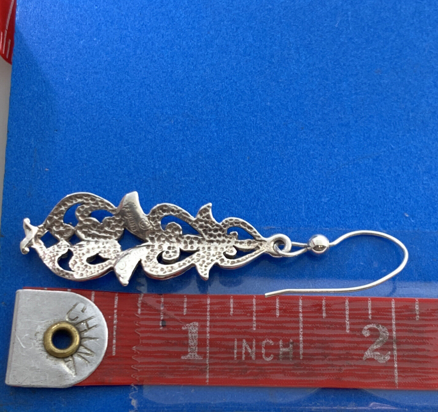 Designer 925 Sterling Silver Floral Leaf Nature Dangle Hook Earrings