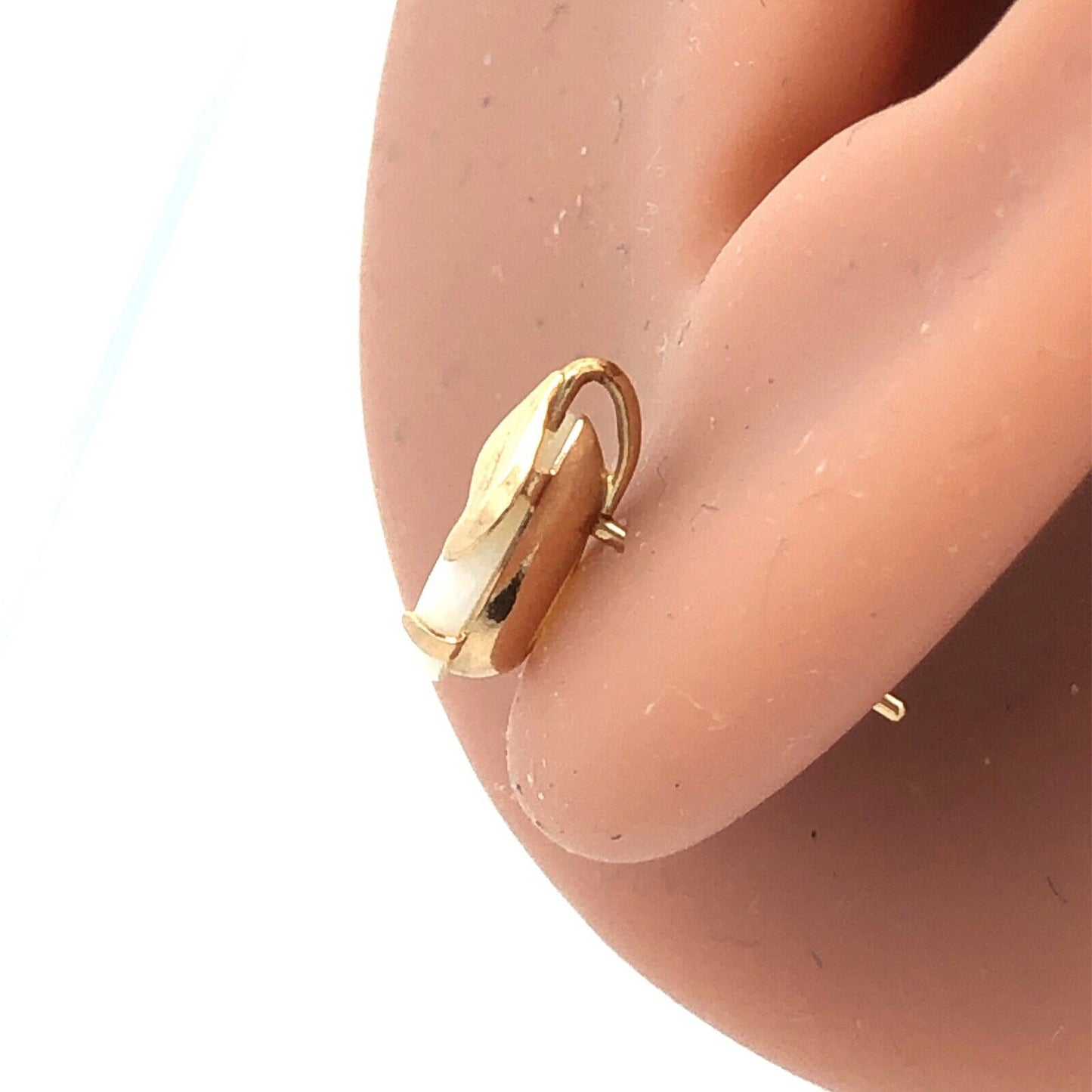 Designer 10K Yellow Gold Pear Shaped Opal Fruit Motif Stud Earrings