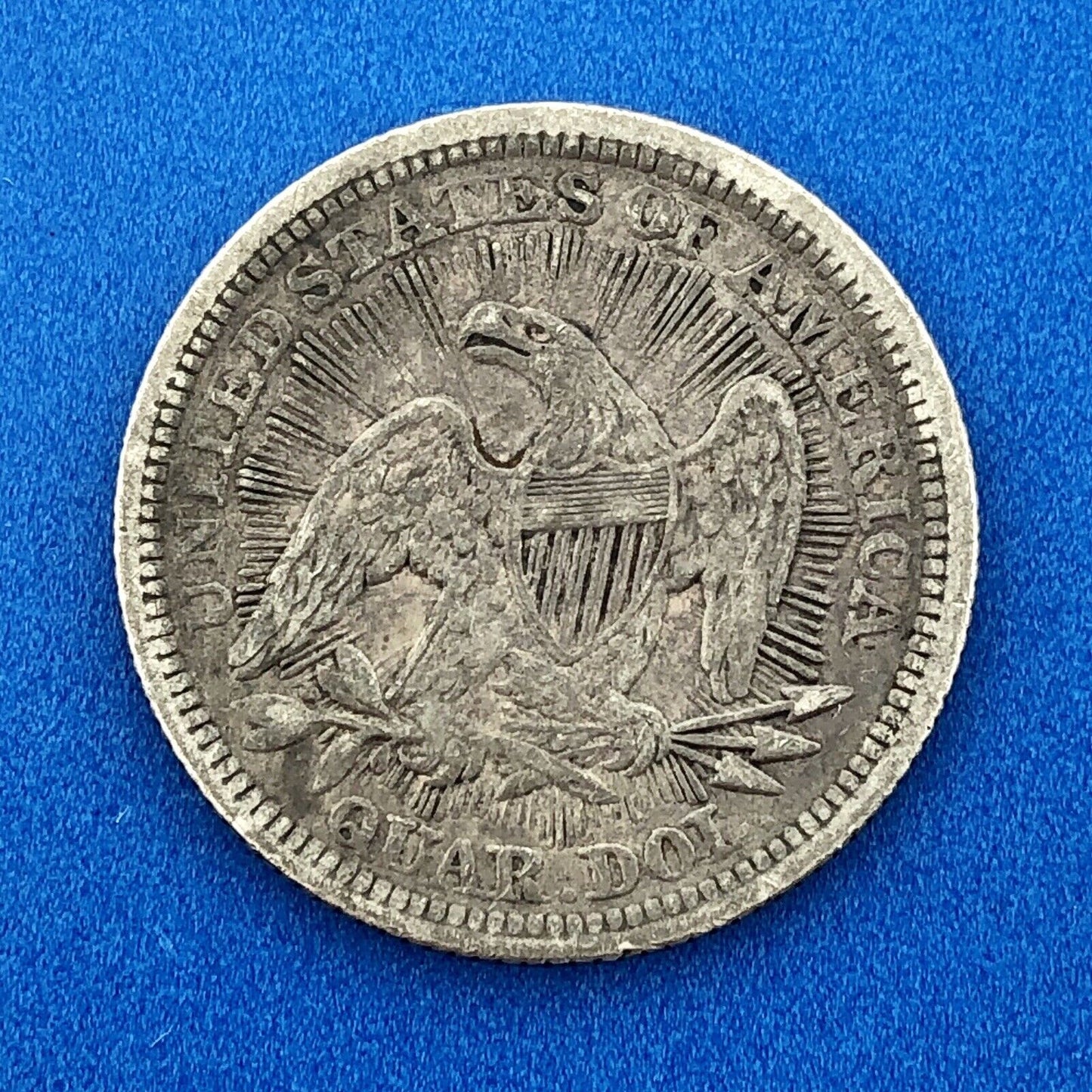 1853 P Seated Liberty Silver Quarter Dollar 25c Type 2 Better One Year Type Coin