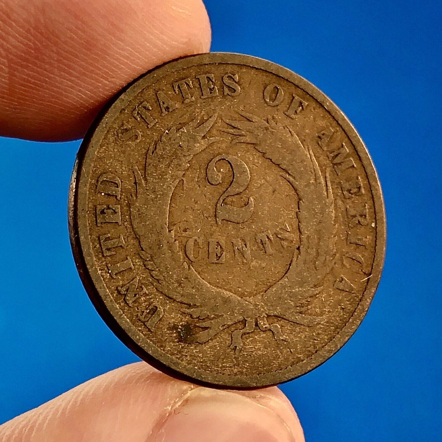 1866 P Bronze Two-Cent Piece Three Coin Mixed Date Union Shield Philadelphia Lot