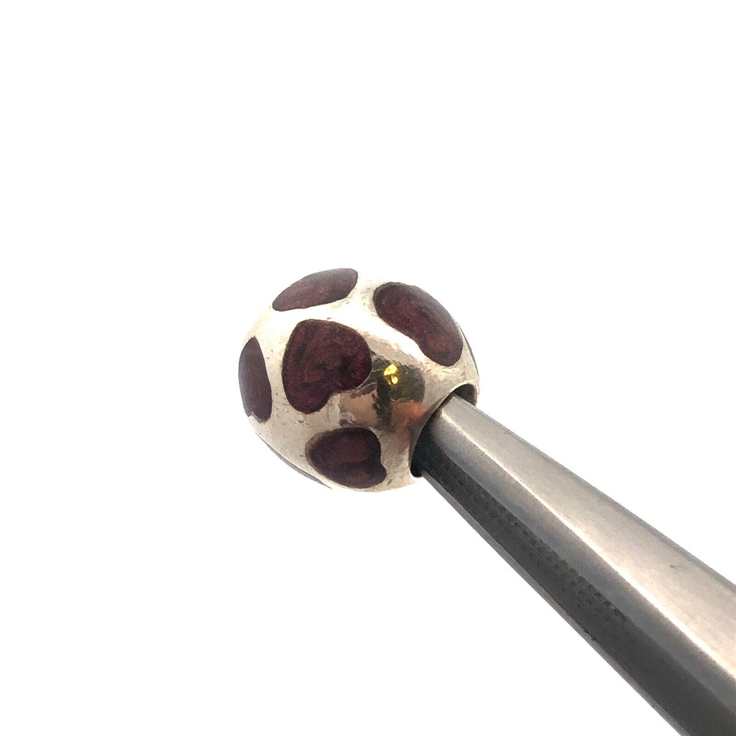 Authentic PANDORA 925 Sterling Silver 790543EN21 Purple Enamel Hearts Ball Charm