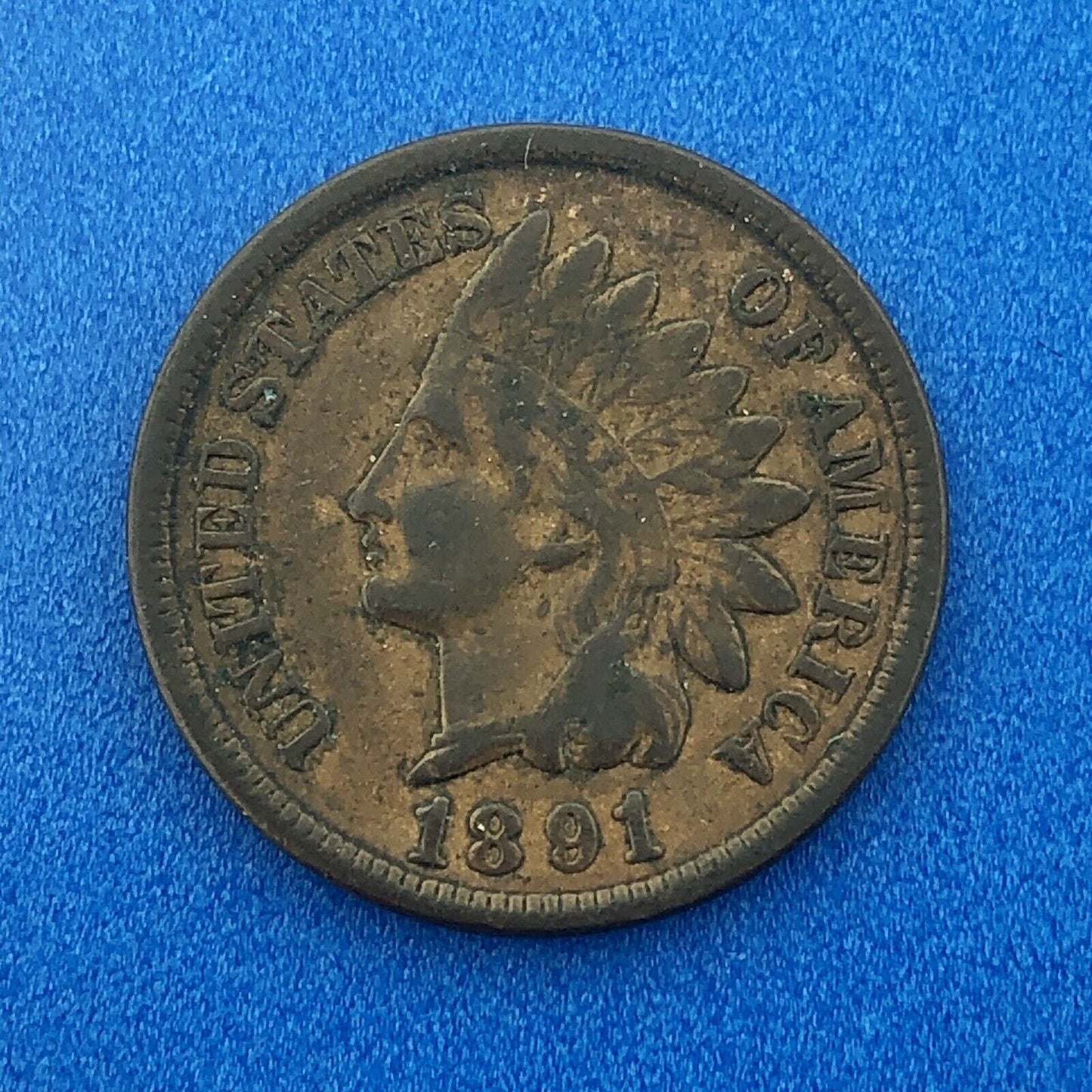 1891 Indian Head One Cent Penny Type 3 Bronze Better Key Philadelphia Coin