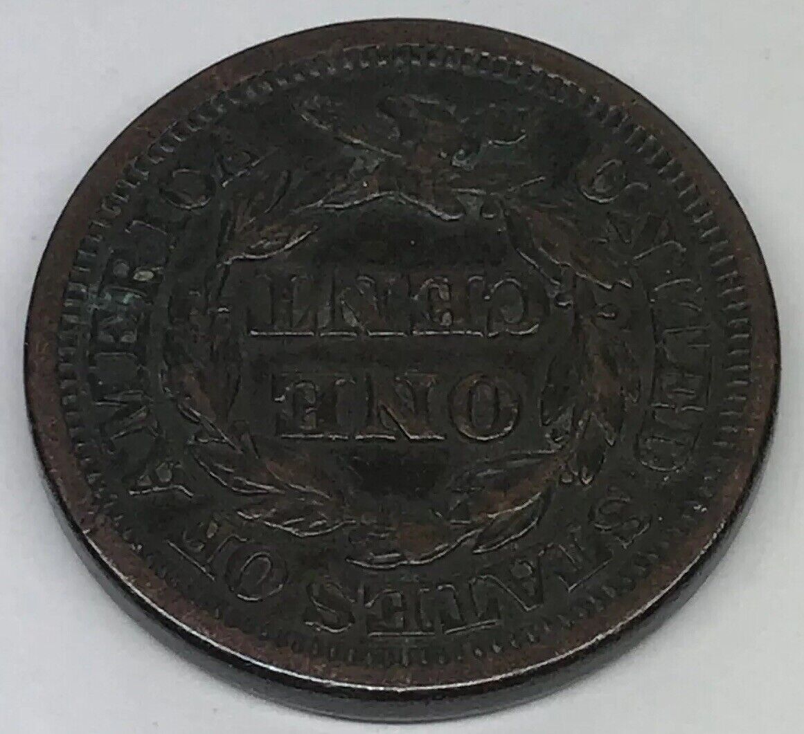 1846 Braided Hair Large Cent Small Date Early American Copper Coinage Brown