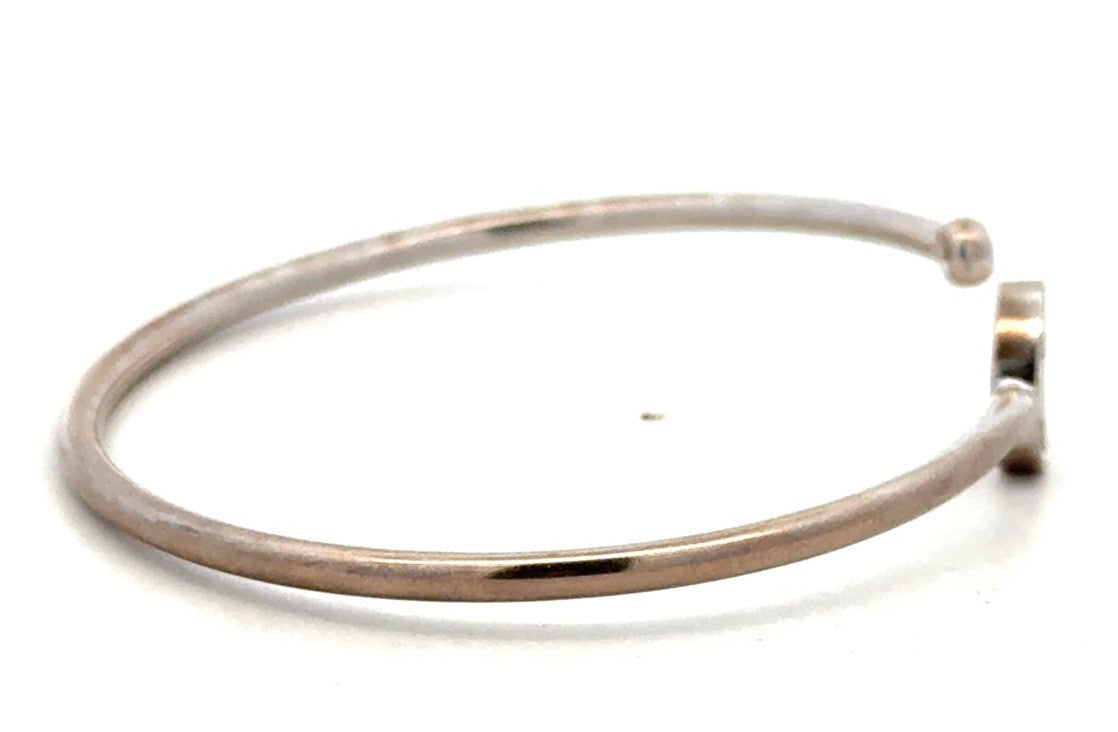 Louis Vuitton 18K White Gold Diamond Idylle Blossom Twist Open Bangle Bracelet