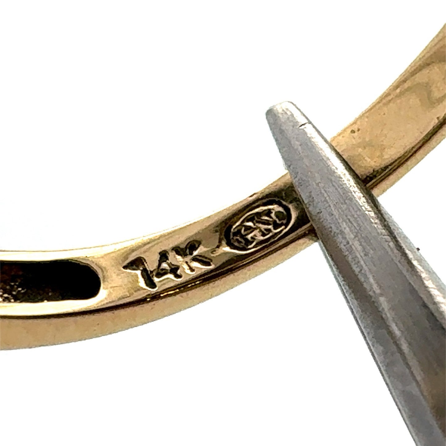 Designer HN 14K Yellow Gold Round Baguette Diamond Wedding Anniversary Band Ring