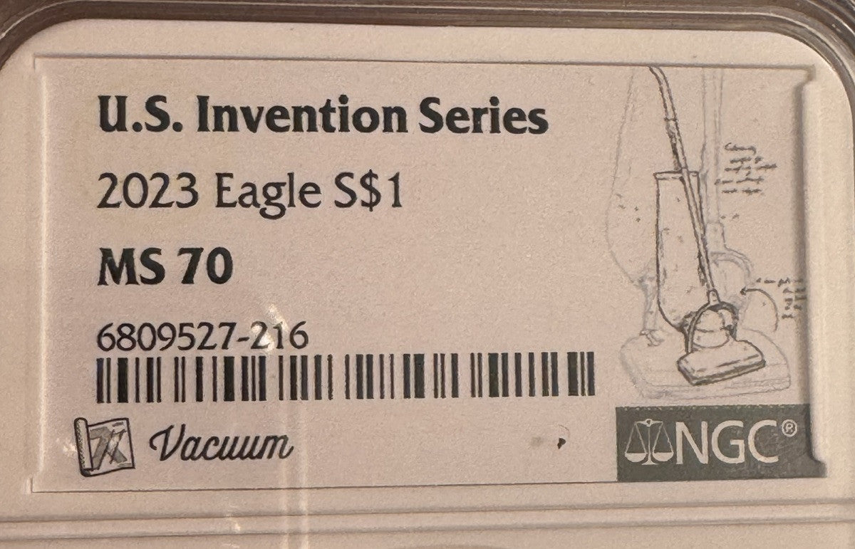 2023 American Silver Eagle U.S. Invention Series Vacuum 1 Oz NGC MS70