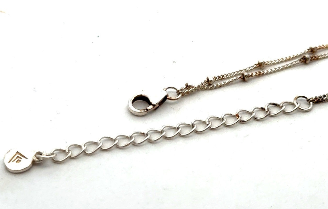 Silpada 925 Sterling Silver Gold Vermeil Two Tone Station Chain Necklace