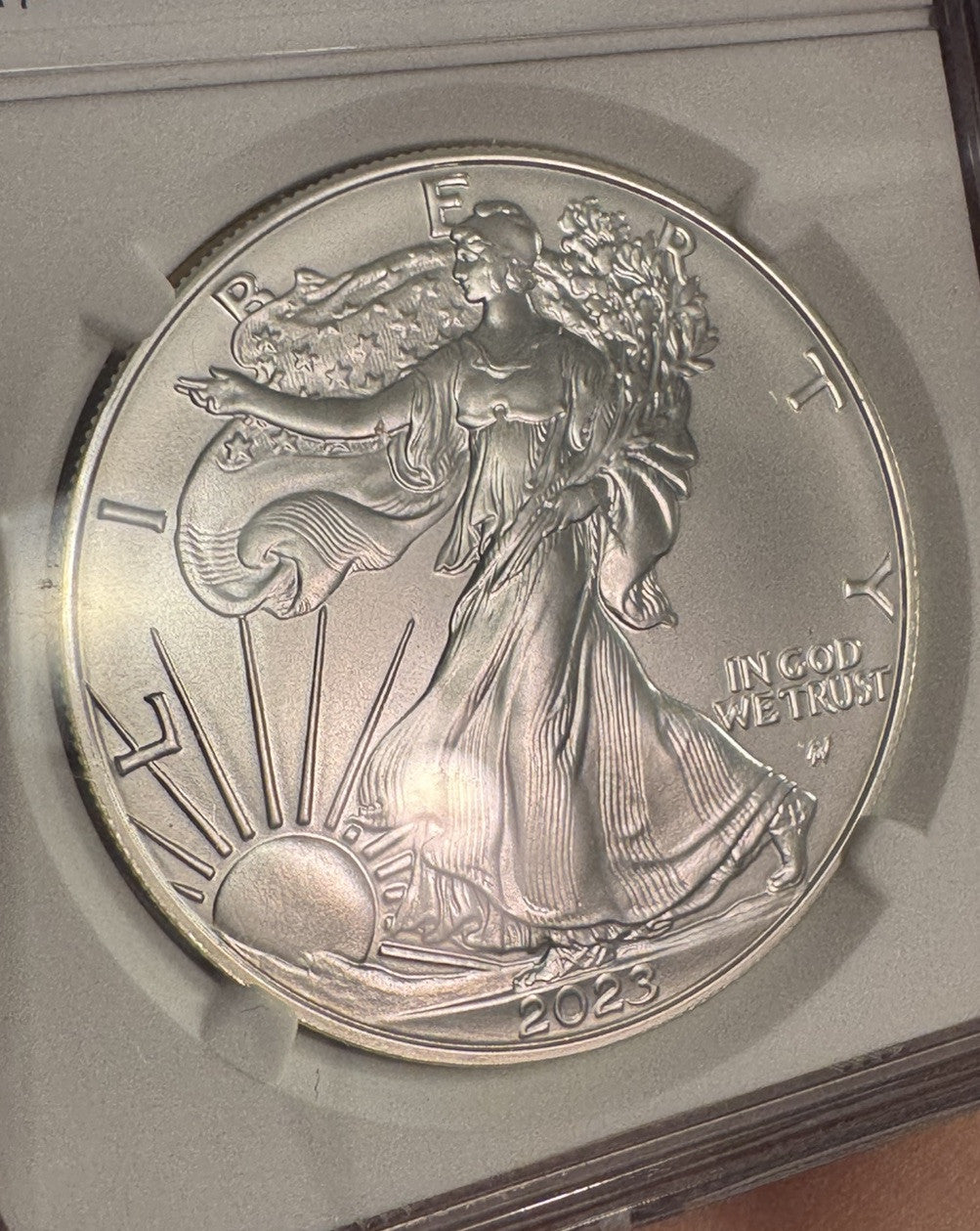2023 American Silver Eagle U.S. Invention Series Satellite 1 Oz NGC MS70