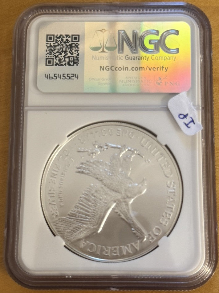 2023 American Silver Eagle U.S. Invention Series Satellite 1 Oz NGC MS70