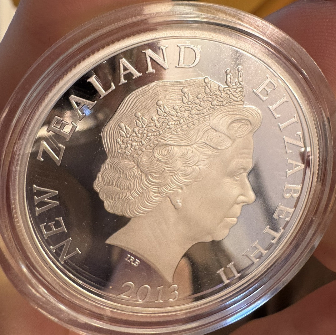 2013 New Zealand S $1 Silver Proof Koru Maori Art Coin Original Mint Packaging