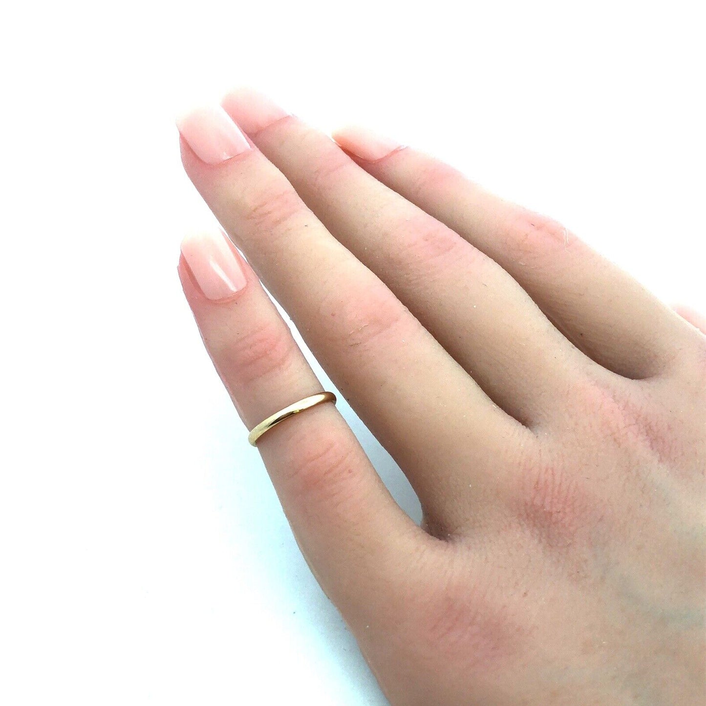 Designer BAB 10K Yellow Gold Childs Simple Stackable Pinky Band Ring