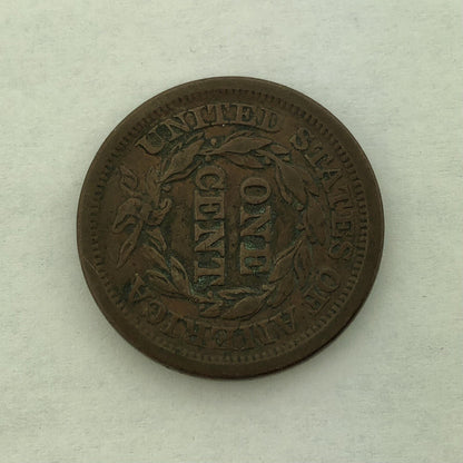 1851 Liberty Head Braided Hair Large Cent 1c Philadelphia Mint Copper Coin
