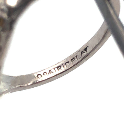 1920s Art Deco Platinum Diamond Trio Waterfall Engagement Bridal Cocktail Ring