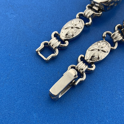 925 Sterling Silver Rectangle White Quartz Statement Tennis Bracelet