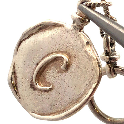 Vintage Waxing Poetic 925 Sterling Silver Initial Letter C Wax Stamp Charm