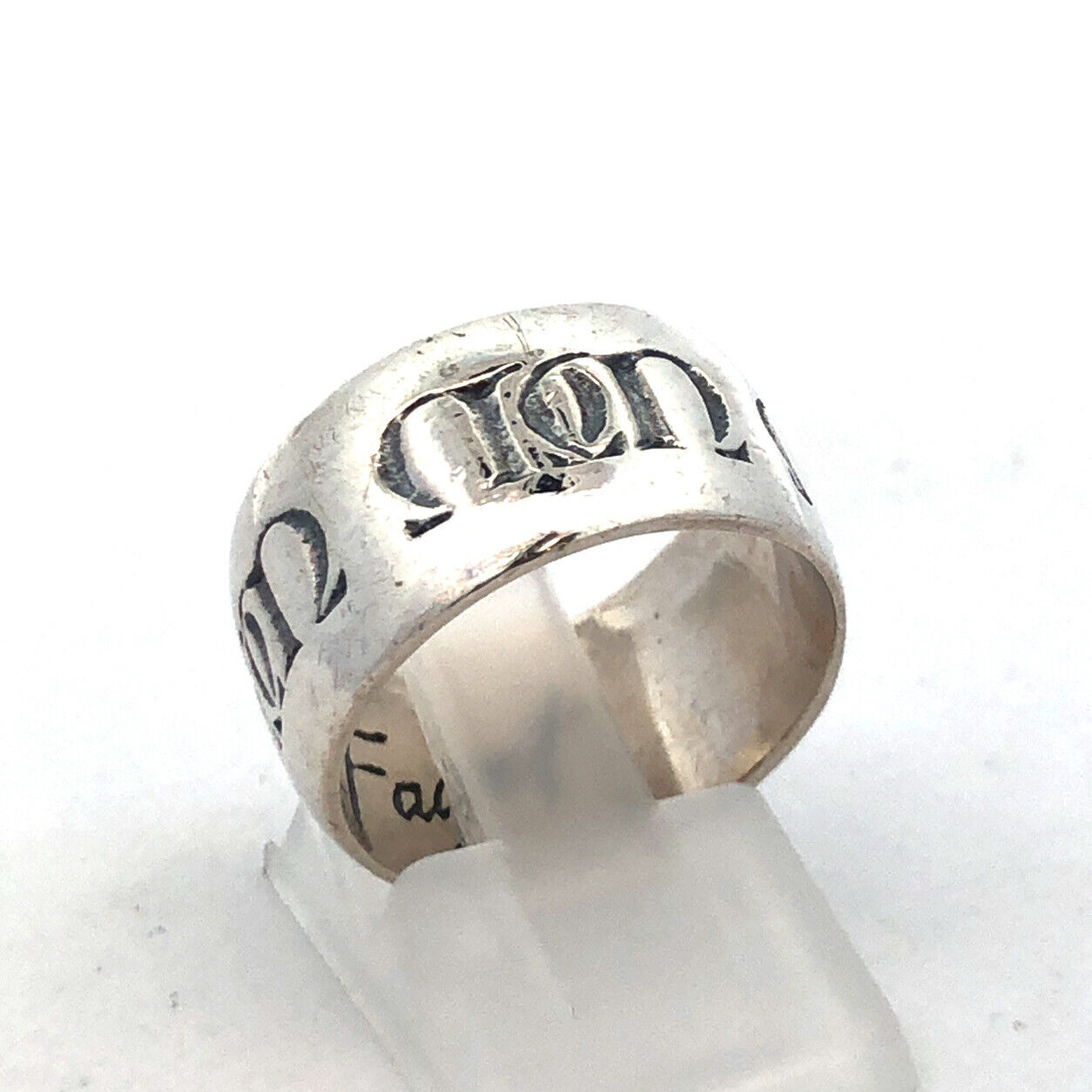 Mignon Faget Retired 925 Sterling Silver Millennium Collection Wide Band Ring