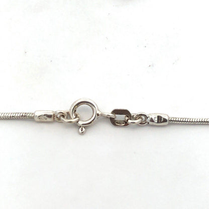 Vintage 925 Sterling Silver Oval Round Amber Cluster Modernist Pendant Necklace