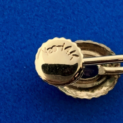 Mid Century 14K Gold Filled Amethyst February Anniversary Screw Back Earrings