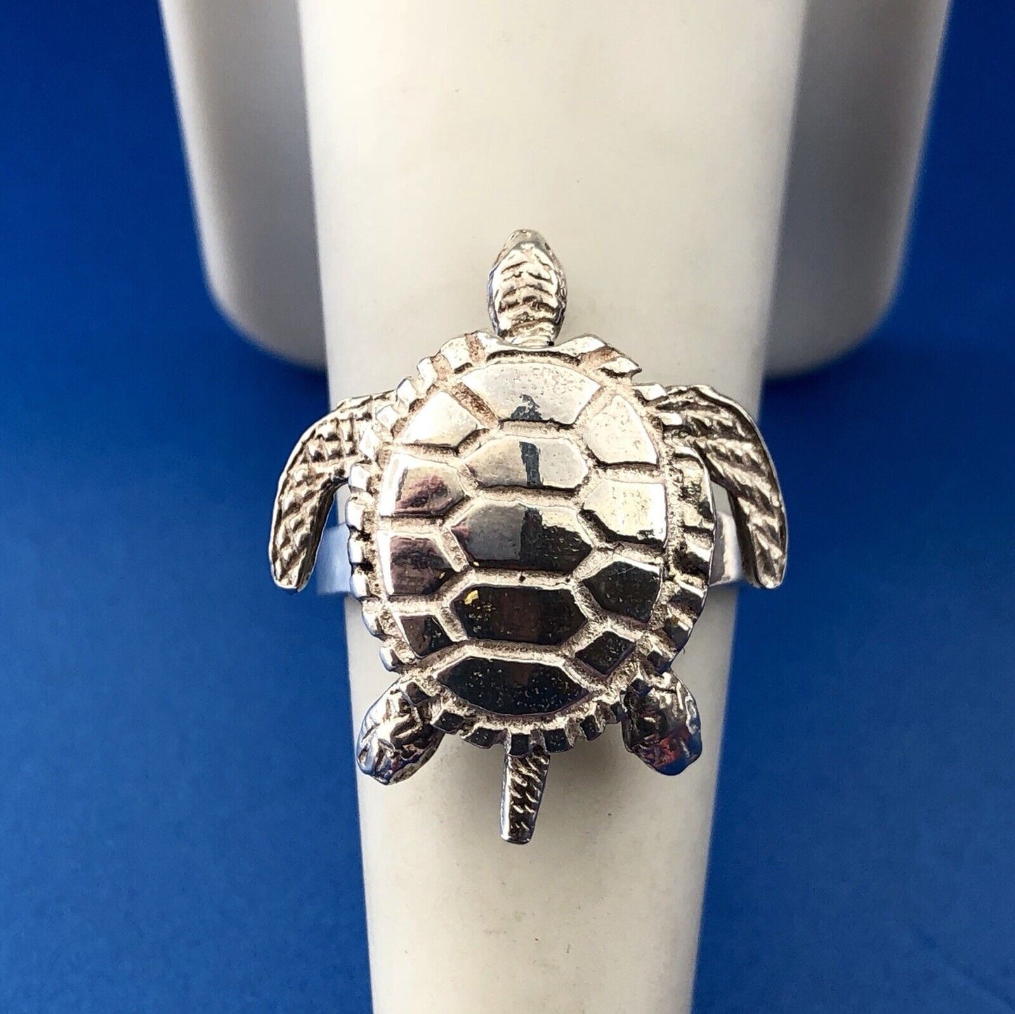 Designer Sterling Silver 925 Swimming Sea Turtle Movable Fashion Ring
