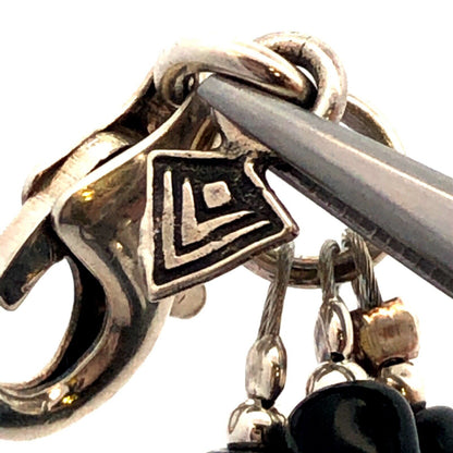 Silpada 925 Sterling Silver Black Onyx Beaded Three Strand Layered Necklace