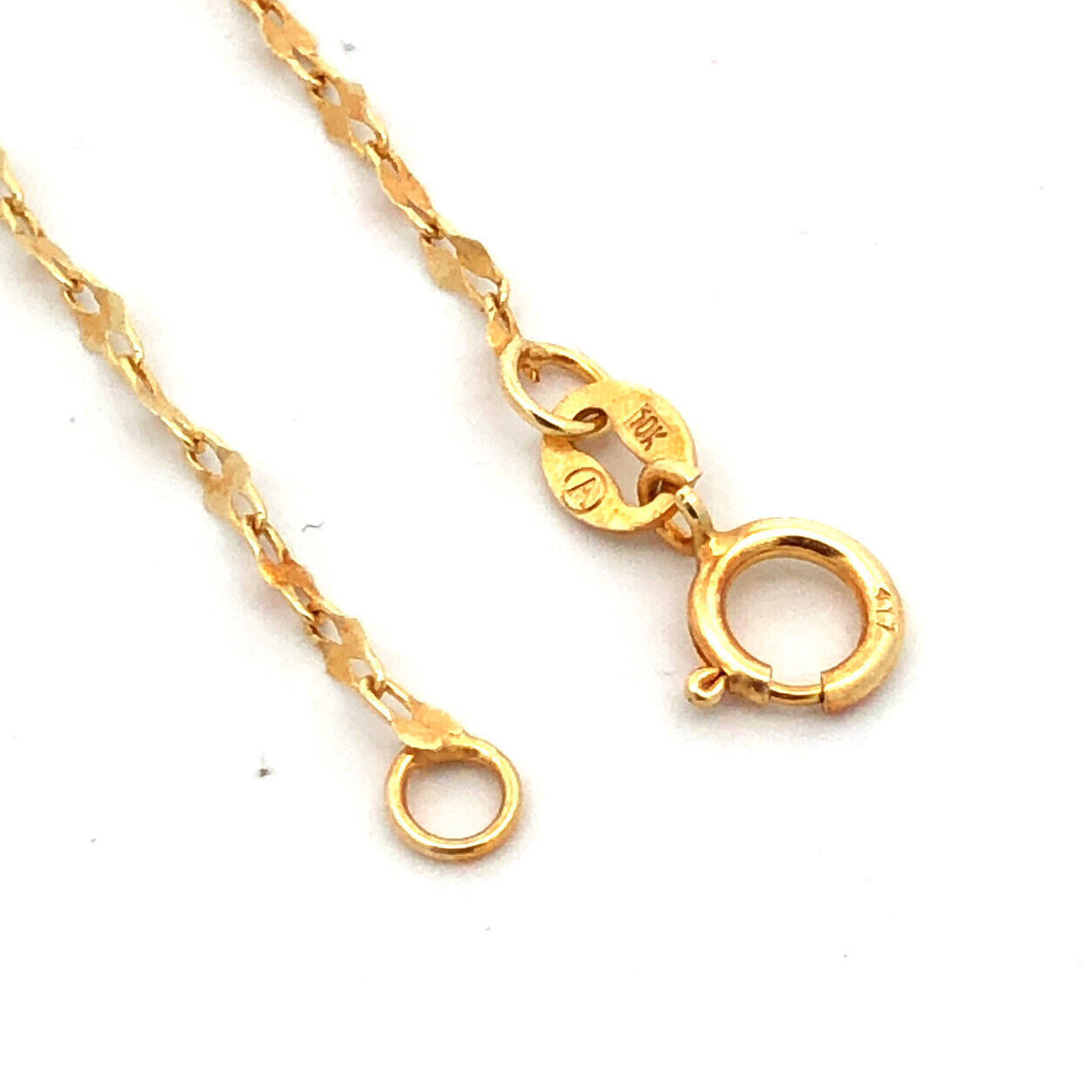 10K Yellow Gold Designer Fancy Cut Mariner's Link Chain Necklace