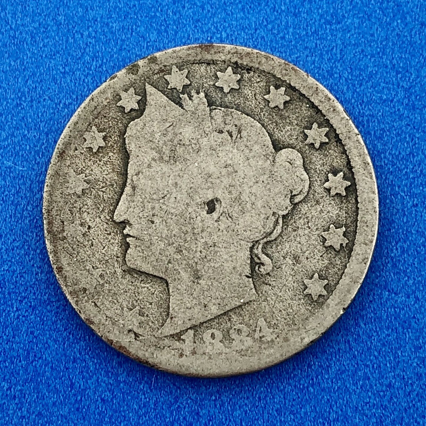 1884 P Liberty Head Nickel Five Cents 5c Better Key Rare Philadelphia Mint Coin