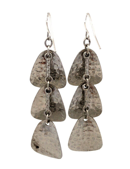 Fabulous Silver Tone Lot Of 5 Pairs Drop Dangle Crystal CZ Statement Earrings