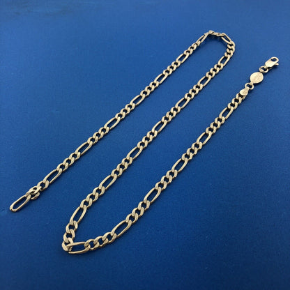 Italian Designer Ever Lasting 925 Sterling Silver Figaro Link Chain Necklace