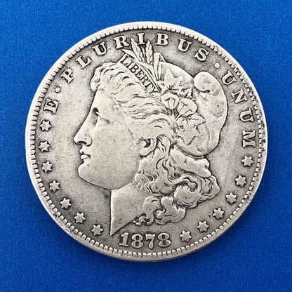 1878 7 TF Morgan Silver Dollar $1 First Year Philadelphia VAM 228B Slashed O
