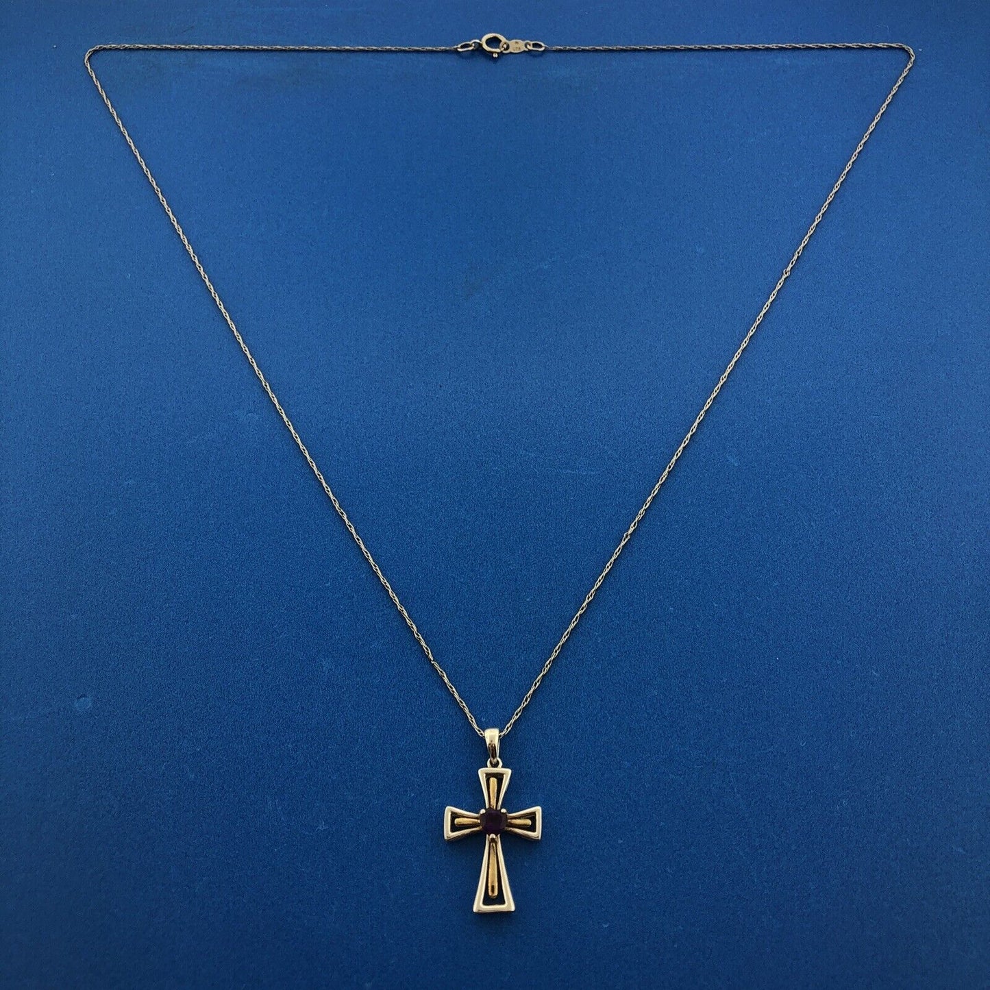 Sterling Silver 925 Amethyst Heart Cross Religious Communion February Necklace