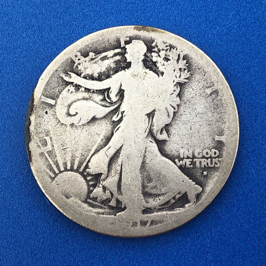 1917 S Obverse Silver Walking Liberty Half Dollar 50c Better Key San Fran Coin