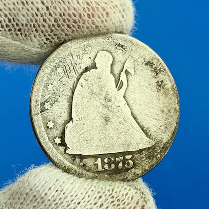 1875 S Silver Seated Liberty Twenty Cent Piece 3 Year Type San Francisco Coin