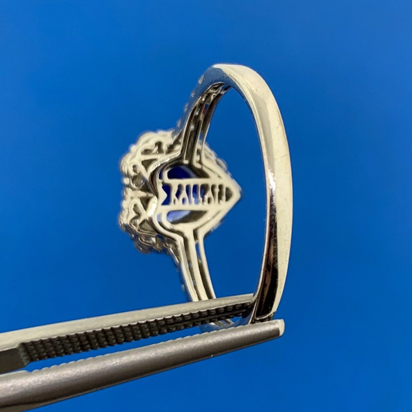 Kallati 14K White Gold Ceylon Sapphire & Diamond Heirloom Collection Ring