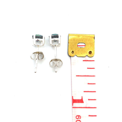 925 Sterling Silver Round Mystic Topaz 5mm Stud Earrings